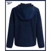 imageReebok Boys Fleece Jacket  Weather Resistant Hooded Full Zip Polar Fleece Jacket for Boys  Lightweight Outerwear JacketsVector Navy Blue