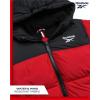 imageReebok Boys Puffer Jacket  Heavyweight Water ampamp Wind Resistant Quilted Boys Winter Coat  Fleece Insulated Kids Winter JacketBlackRed