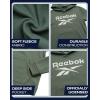 imageReebok Boys Sweatshirts  Performance Fleece Pullover Hoodies for Boys  Cozy Graphic Hoodies for Gym and Daily WearOlive