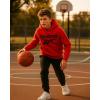 imageReebok Boys Sweatshirts  Performance Fleece Pullover Hoodies for Boys  Cozy Graphic Hoodies for Gym and Daily WearVector Red