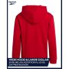 imageReebok Boys Sweatshirts  Performance Fleece Pullover Hoodies for Boys  Cozy Graphic Hoodies for Gym and Daily WearVector Red