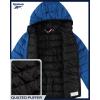 imageReebok Boys Winter Coat  Lightweight Insulated Puffer Jacket  Wind ampamp Water Resistant Quilted Hooded Winter Jacket for BoysVector Blue