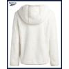 imageReebok Girls Fleece Jacket  Full Zip Soft Sherpa Faux Fur Coat Hooded Winter Jacket  Warm Teddy Coat for GirlsCream