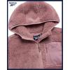 imageReebok Girls Fleece Jacket  Full Zip Soft Sherpa Faux Fur Coat Hooded Winter Jacket  Warm Teddy Coat for GirlsDusty Rose Pink
