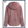 imageReebok Girls Fleece Jacket  Full Zip Soft Sherpa Faux Fur Coat Hooded Winter Jacket  Warm Teddy Coat for GirlsDusty Rose Pink