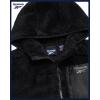 imageReebok Girls Fleece Jacket  Full Zip Soft Sherpa Faux Fur Coat Hooded Winter Jacket  Warm Teddy Coat for GirlsJet Black