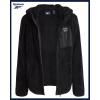 imageReebok Girls Fleece Jacket  Full Zip Soft Sherpa Faux Fur Coat Hooded Winter Jacket  Warm Teddy Coat for GirlsJet Black