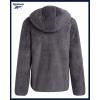 imageReebok Girls Fleece Jacket  Full Zip Soft Sherpa Faux Fur Coat Hooded Winter Jacket  Warm Teddy Coat for GirlsMedium Grey