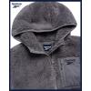imageReebok Girls Fleece Jacket  Full Zip Soft Sherpa Faux Fur Coat Hooded Winter Jacket  Warm Teddy Coat for GirlsMedium Grey