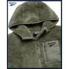 imageReebok Girls Fleece Jacket  Full Zip Soft Sherpa Faux Fur Coat Hooded Winter Jacket  Warm Teddy Coat for GirlsSage Mist
