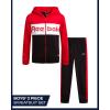 imageReebok Toddler Boys Tracksuit  2 Piece Cozy Soft Fleece Toddler Zip Up Hoodie Sweatshirt and Boys Jogger Pants OutfitBlackRed