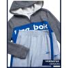 imageReebok Toddler Boys Tracksuit  2 Piece Cozy Soft Fleece Toddler Zip Up Hoodie Sweatshirt and Boys Jogger Pants OutfitLight Grey Heather
