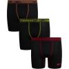 imageReebok Boys Boxer Briefs  3 Pack Performance Soft Stretch Breathable 5 Inseam Boxer Briefs Boys Underwear 618Classic Black With Contrast