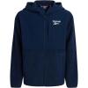 imageReebok Boys Fleece Jacket  Weather Resistant Hooded Full Zip Polar Fleece Jacket for Boys  Lightweight Outerwear JacketsVector Navy Blue