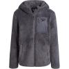 imageReebok Girls Fleece Jacket  Full Zip Soft Sherpa Faux Fur Coat Hooded Winter Jacket  Warm Teddy Coat for GirlsMedium Grey
