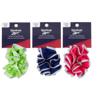 imageReebok 3pk Reflective Scrunchie  3pc Soft Stretchy Trim Hair Scrunchie  Quality Gym Hair Accessories for Active ComfortMulticolor