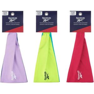 imageReebok 3pk Wide Knotted Headwrap  Secure Lightweight DamageFree Hold  Quality Gym Hair Accessories for Active Comfort