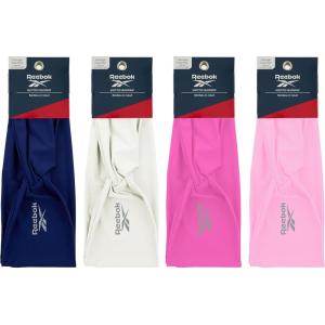 imageReebok 4pk Wide Knotted Headwrap  Secure Lightweight DamageFree Hold  Quality Gym Hair Accessories for Active Comfort