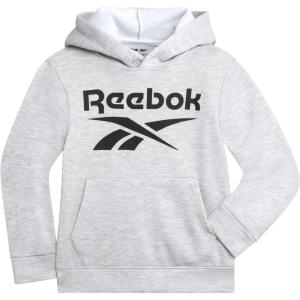 imageReebok Boys Sweatshirts  Performance Fleece Pullover Hoodies for Boys  Cozy Graphic Hoodies for Gym and Daily WearLight Grey Heather