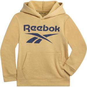 imageReebok Boys Sweatshirts  Performance Fleece Pullover Hoodies for Boys  Cozy Graphic Hoodies for Gym and Daily WearUtility Beige