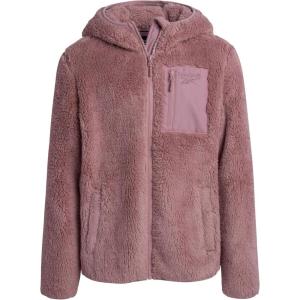 imageReebok Girls Fleece Jacket  Full Zip Soft Sherpa Faux Fur Coat Hooded Winter Jacket  Warm Teddy Coat for GirlsDusty Rose Pink