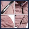 imageReebok Womens Jacket  Lightweight Softshell Quilted Jackets for Women Zip Up Hooded Winter Coat Outerwear with PocketsRose Pink