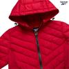 imageReebok Womens Jacket  Lightweight Softshell Quilted Jackets for Women Zip Up Hooded Winter Coat Outerwear with PocketsVector Red Glow