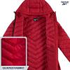 imageReebok Womens Jacket  Lightweight Softshell Quilted Jackets for Women Zip Up Hooded Winter Coat Outerwear with PocketsVector Red Glow