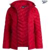 imageReebok Womens Jacket  Lightweight Softshell Quilted Jackets for Women Zip Up Hooded Winter Coat Outerwear with PocketsVector Red Glow