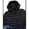 imageReebok Womens Puffer Jacket  Lightweight Packable Snow Glacier Shield Quilted Winter Coat for Women with Hood ampamp Zip PocketsBlack Ink