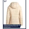 imageReebok Womens Puffer Jacket  Lightweight Packable Snow Glacier Shield Quilted Winter Coat for Women with Hood ampamp Zip PocketsChampagne