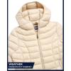 imageReebok Womens Puffer Jacket  Lightweight Packable Snow Glacier Shield Quilted Winter Coat for Women with Hood ampamp Zip PocketsChampagne