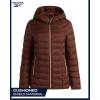 imageReebok Womens Puffer Jacket  Lightweight Packable Snow Glacier Shield Quilted Winter Coat for Women with Hood ampamp Zip PocketsCognac