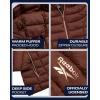 imageReebok Womens Puffer Jacket  Lightweight Packable Snow Glacier Shield Quilted Winter Coat for Women with Hood ampamp Zip PocketsCognac