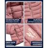 imageReebok Womens Puffer Jacket  Lightweight Packable Snow Glacier Shield Quilted Winter Coat for Women with Hood ampamp Zip PocketsDusty Rose