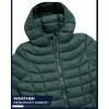 imageReebok Womens Puffer Jacket  Lightweight Packable Snow Glacier Shield Quilted Winter Coat for Women with Hood ampamp Zip PocketsHunter Green