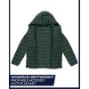imageReebok Womens Puffer Jacket  Lightweight Packable Snow Glacier Shield Quilted Winter Coat for Women with Hood ampamp Zip PocketsHunter Green