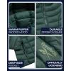 imageReebok Womens Puffer Jacket  Lightweight Packable Snow Glacier Shield Quilted Winter Coat for Women with Hood ampamp Zip PocketsHunter Green