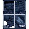 imageReebok Womens Puffer Jacket  Lightweight Packable Snow Glacier Shield Quilted Winter Coat for Women with Hood ampamp Zip PocketsNavy
