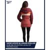 imageReebok Womens Puffer Jacket  Lightweight Packable Snow Glacier Shield Quilted Winter Coat for Women with Hood ampamp Zip PocketsTerracotta