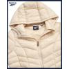 imageReebok Womens Puffer Jacket  Long Quilted Hooded Winter Coat for Women  Lightweight Packable Outerwear Jackets for WomenChampagne