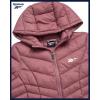 imageReebok Womens Puffer Jacket  Long Quilted Hooded Winter Coat for Women  Lightweight Packable Outerwear Jackets for WomenDark Dusty Rose