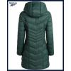 imageReebok Womens Puffer Jacket  Long Quilted Hooded Winter Coat for Women  Lightweight Packable Outerwear Jackets for WomenHunter Green