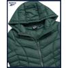 imageReebok Womens Puffer Jacket  Long Quilted Hooded Winter Coat for Women  Lightweight Packable Outerwear Jackets for WomenHunter Green