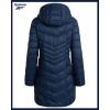 imageReebok Womens Puffer Jacket  Long Quilted Hooded Winter Coat for Women  Lightweight Packable Outerwear Jackets for WomenNavy