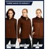 imageReebok Womens Ski Jacket  Insulated 3 in 1 Inner Puffer Jacket  Wind and Water Resistant Outerwear Winter Coats for WomenCognac