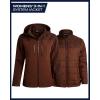 imageReebok Womens Ski Jacket  Insulated 3 in 1 Inner Puffer Jacket  Wind and Water Resistant Outerwear Winter Coats for WomenCognac