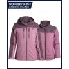 imageReebok Womens Ski Jacket  Insulated 3 in 1 Inner Puffer Jacket  Wind and Water Resistant Outerwear Winter Coats for WomenOrchid Pink