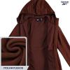 imageReebok Womens Softshell Jacket  Lightweight Water ampamp Windproof Warm Hooded Fleece Lined Womens Jacket for Gym Running HikingCognac