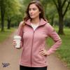 imageReebok Womens Softshell Jacket  Lightweight Water ampamp Windproof Warm Hooded Fleece Lined Womens Jacket for Gym Running HikingDusty Rose